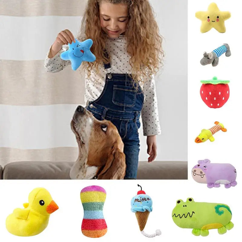 Squeaky Plush Dog Toys